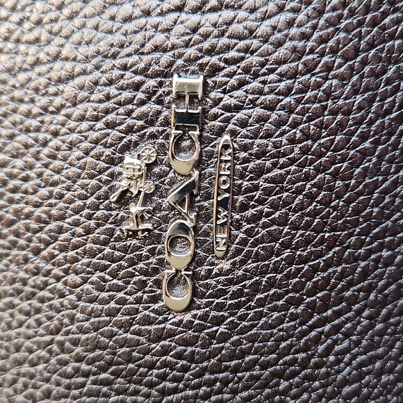 BONUS OFFERWITH PURCHASE  Metallic gray Coach shoulder bag - Picture 12 of 15